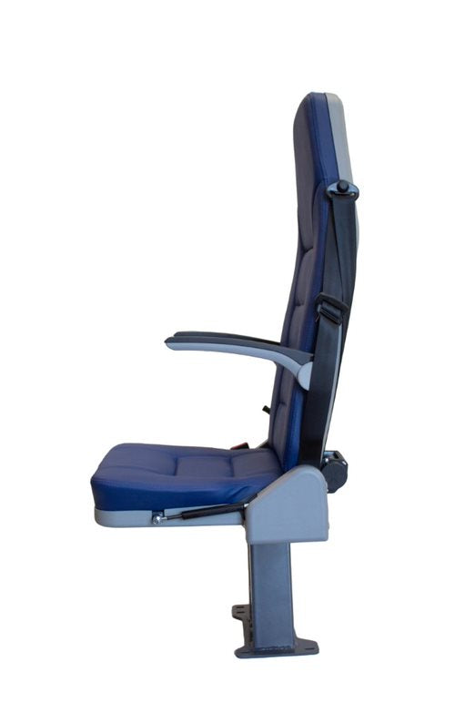 Ambulance Doctor Seat Rotatable Blue and black.