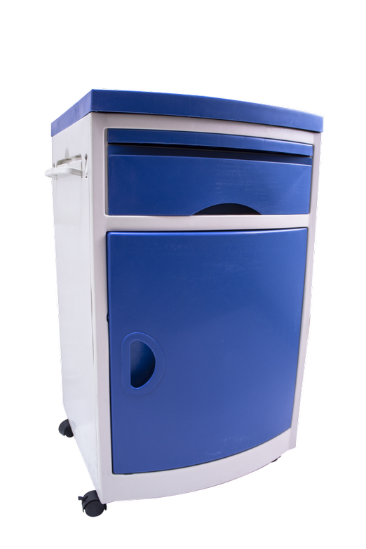 Bedside Cabinet, white and blue