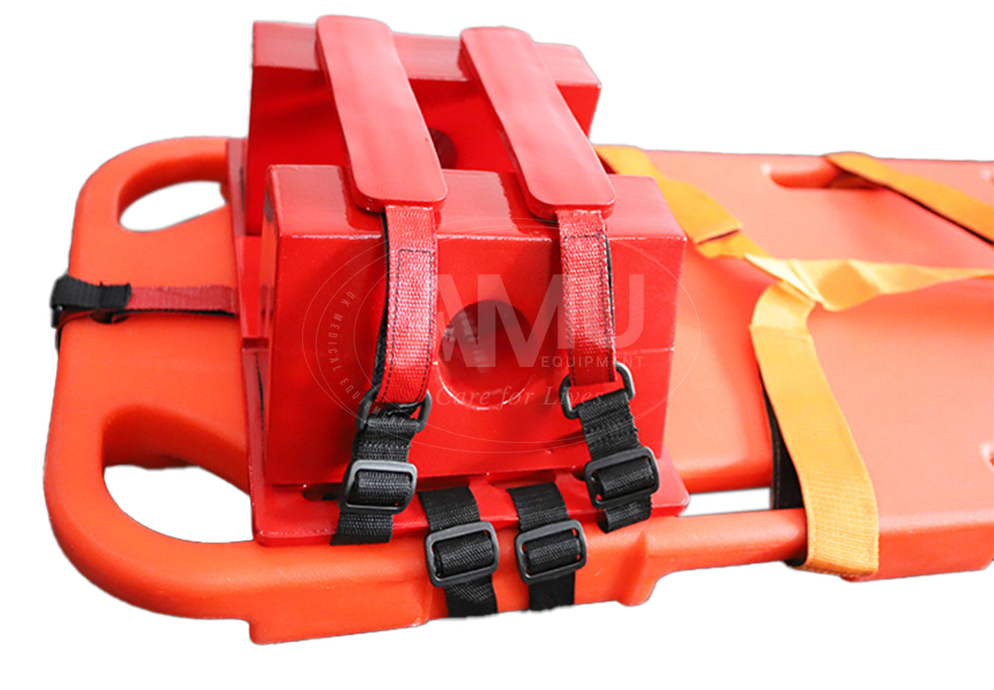 Red Reusable Emergency Head Immobiliser With Base & Blocks