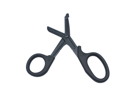 Servival Scissors, 18.3x9.2cm size plastic Material Emergency Scissors for outdoors in Black