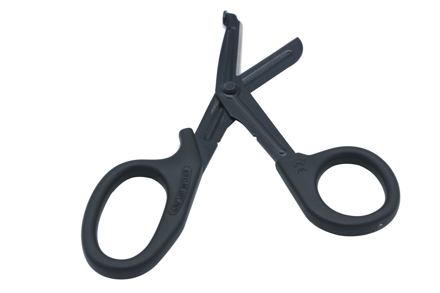 Servival Scissors, 18.3x9.2cm size plastic Material Emergency Scissors for outdoors in Black