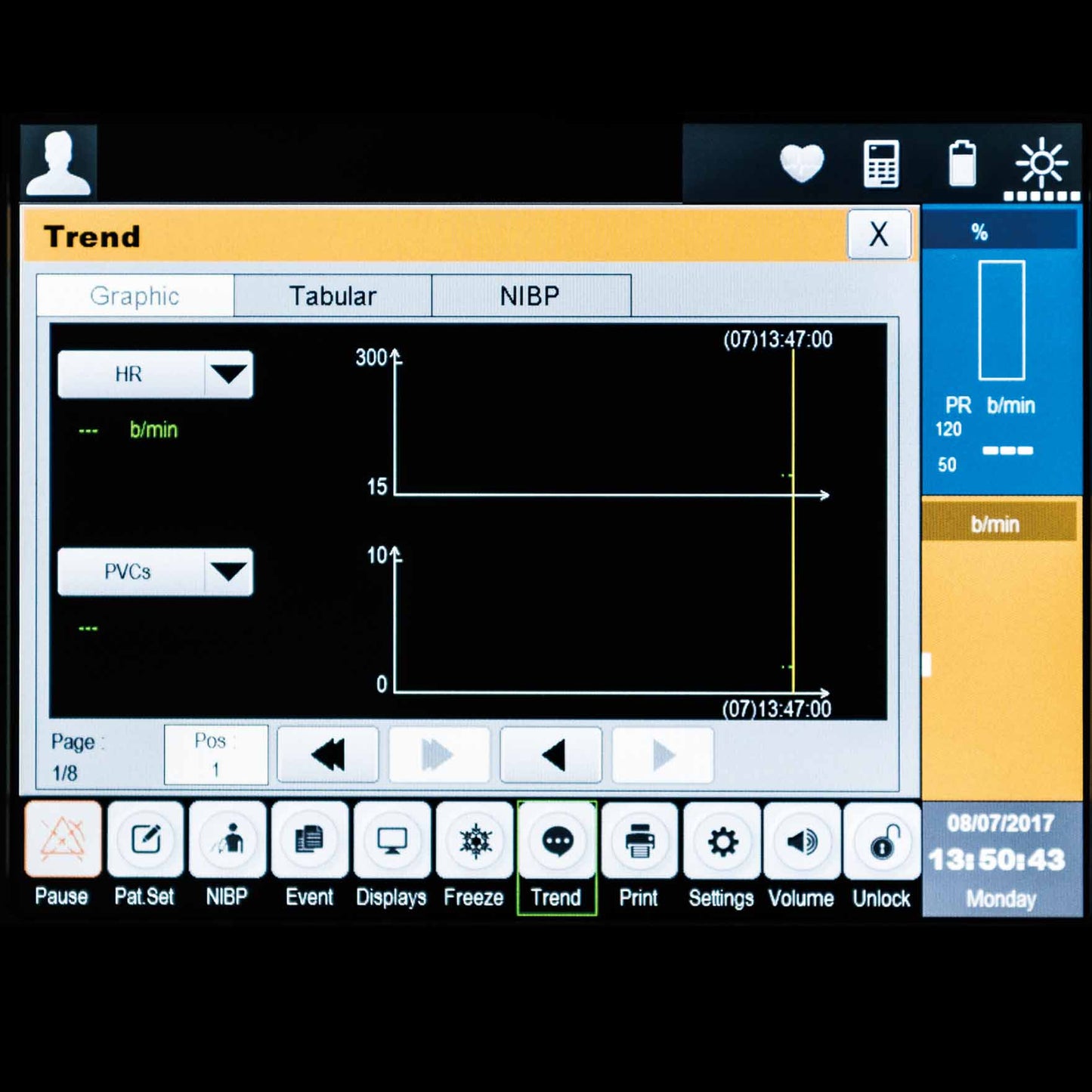 BT-770, Bistos, Patient Monitor with Wifi tuchscreen.