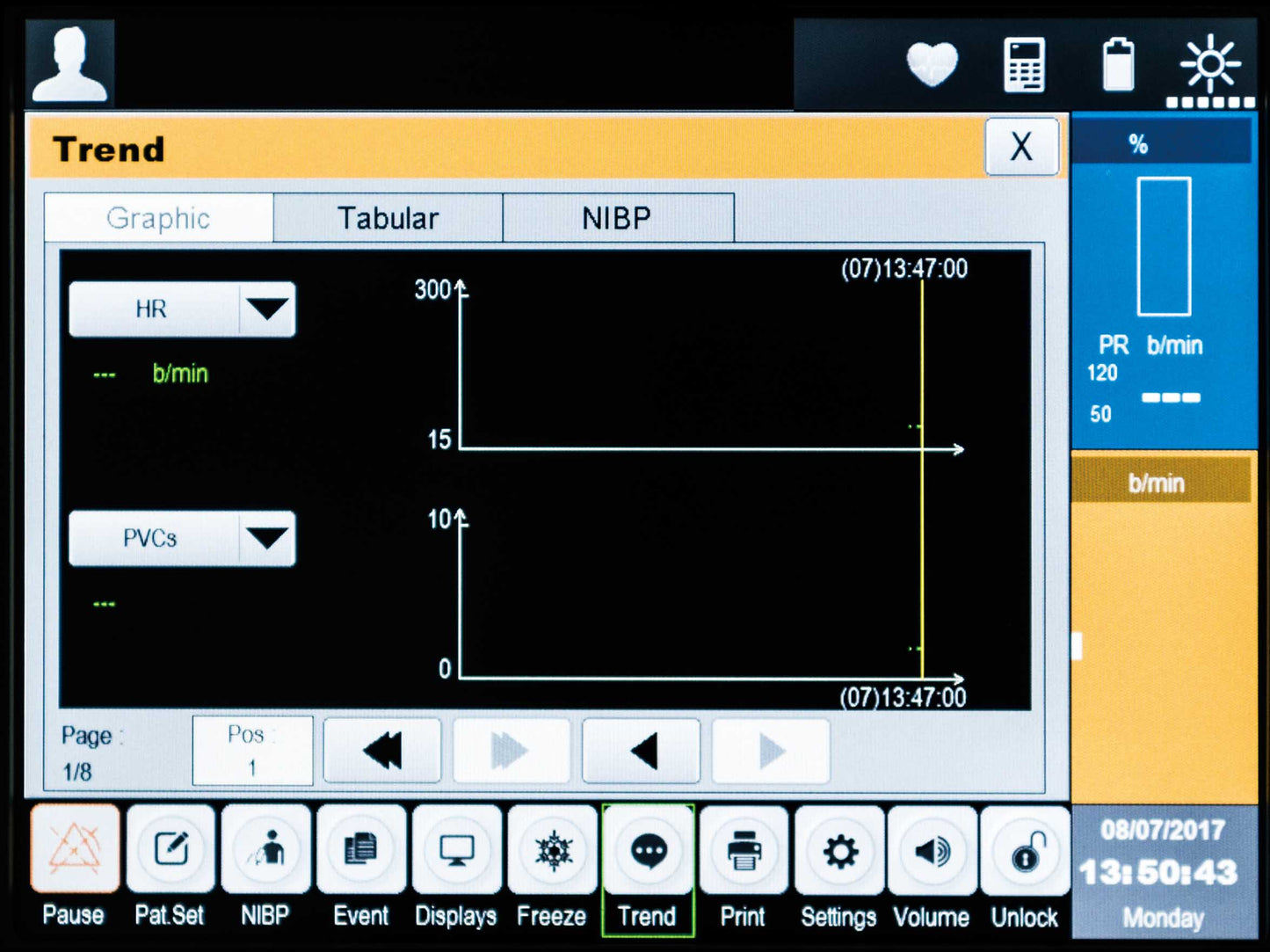 BT-770, Bistos, Patient Monitor with Wifi tuchscreen.