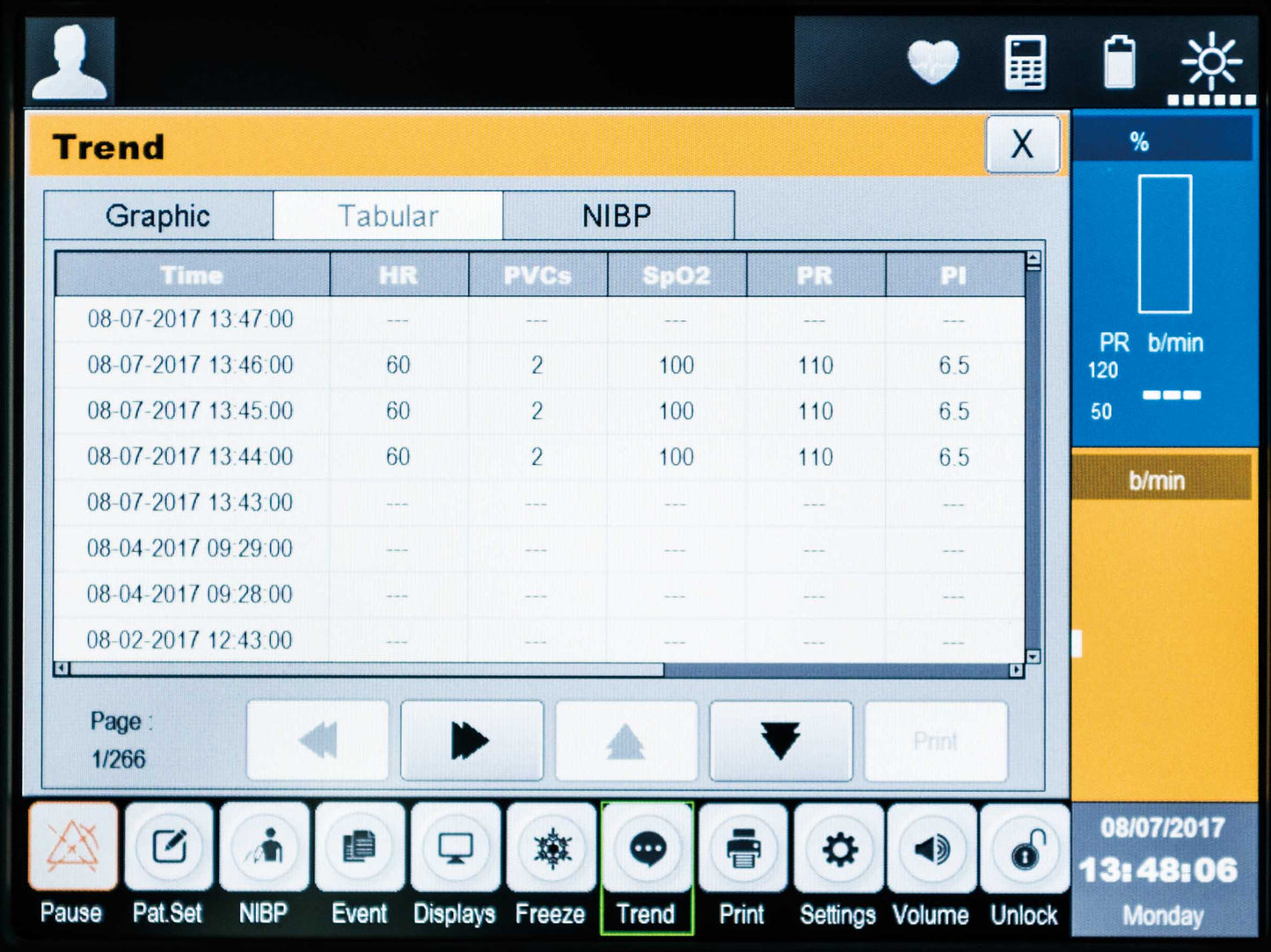 BT-770, Bistos, Patient Monitor with Wifi tuchscreen.