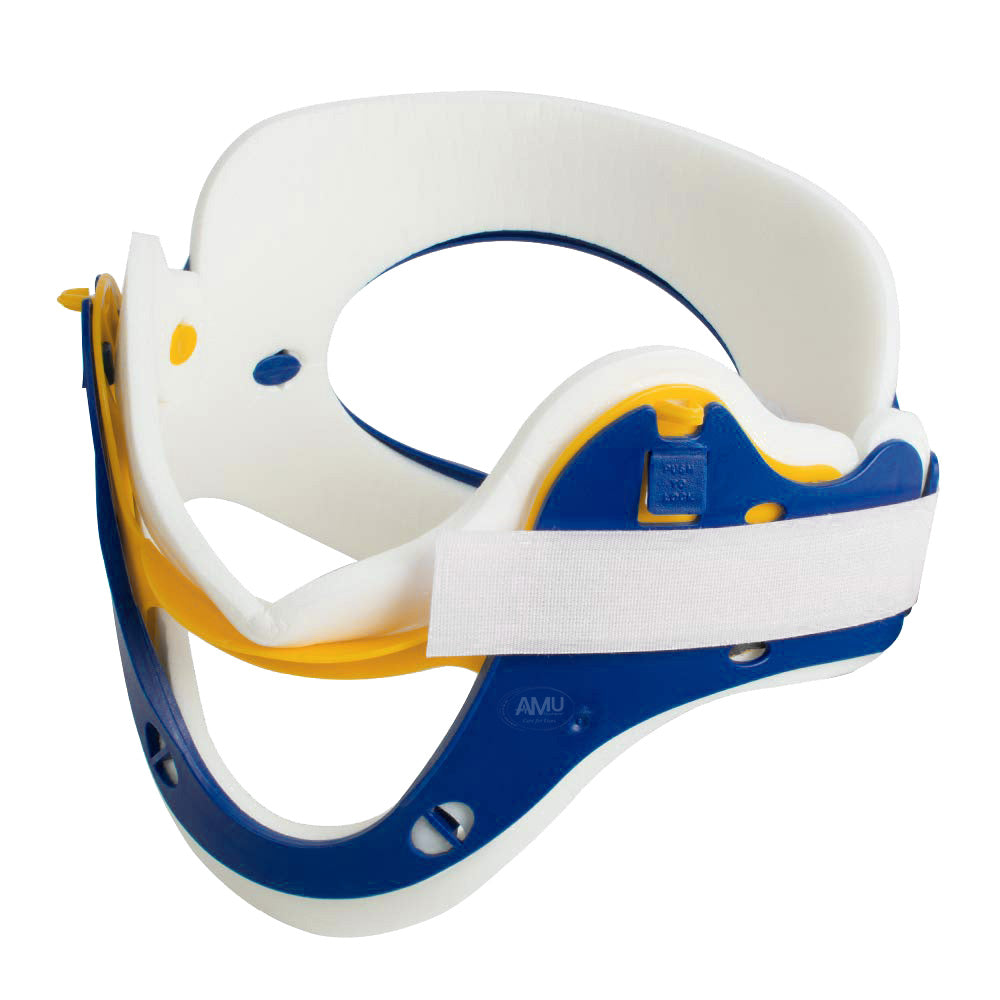 Adjustable cervical collar,easy to use blue.