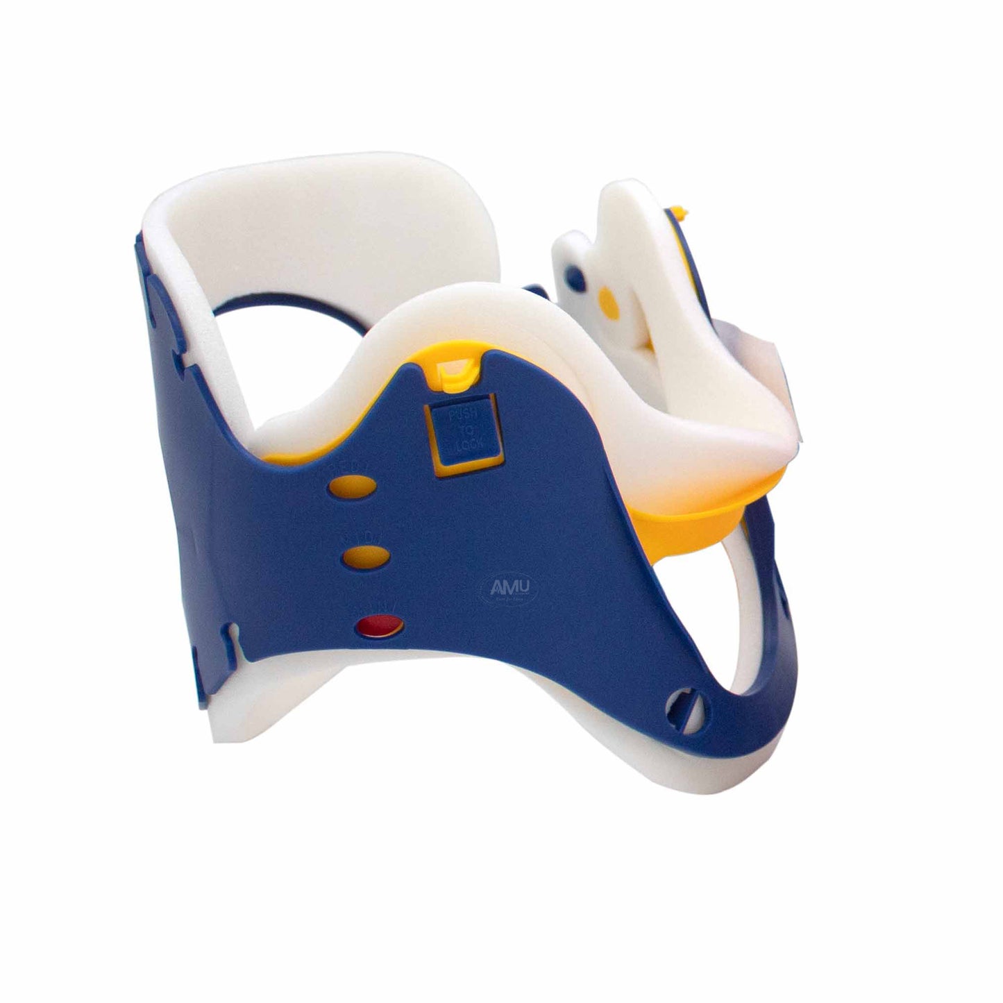 Adjustable cervical collar,easy to use blue.