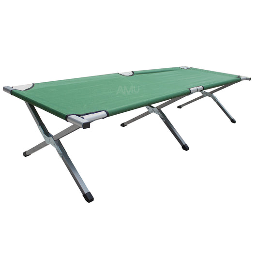 Folding Camping Bed high qulity durable fabric, green.