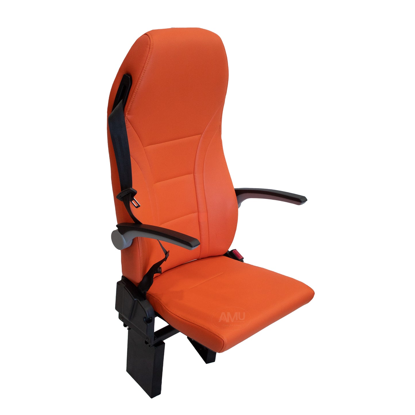 Ambulance Doctor Seat Non-rotatable, orange and black