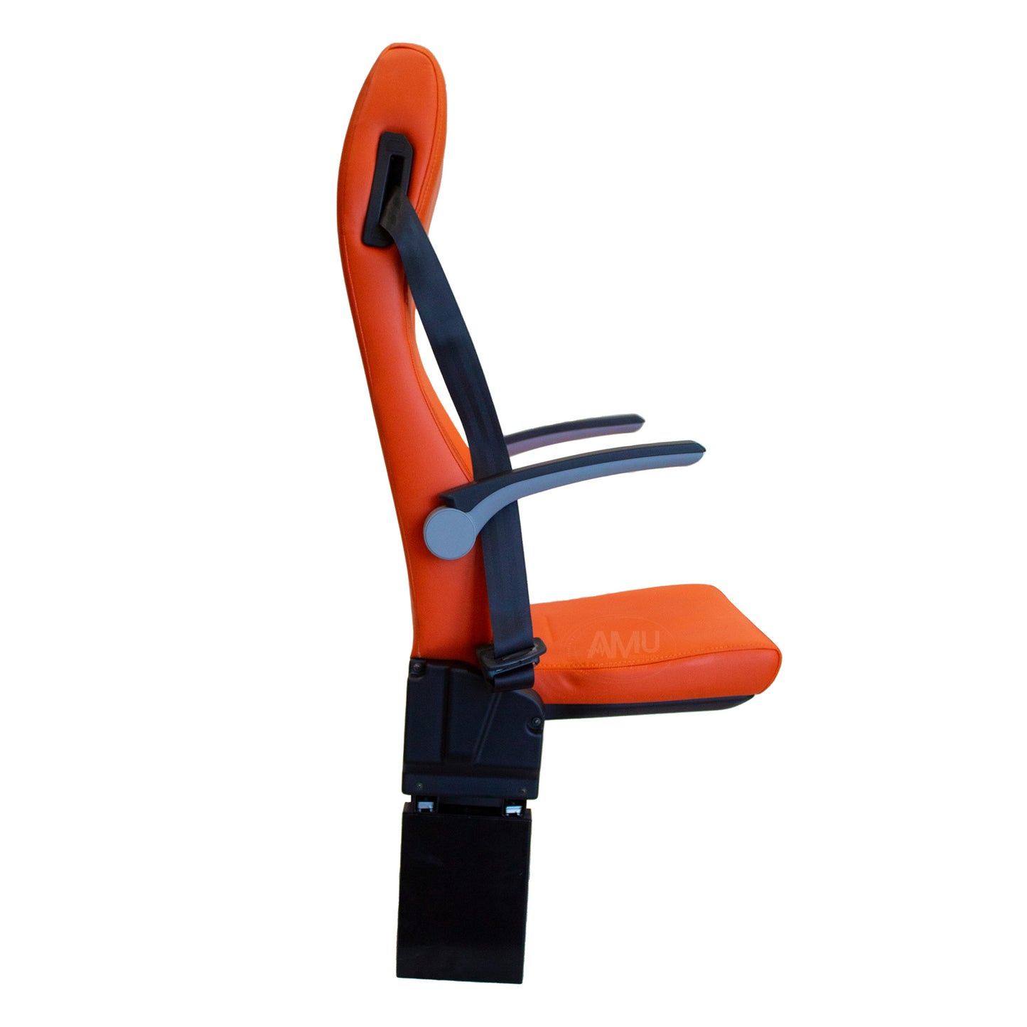 Ambulance Doctor Seat Non-rotatable, orange and black