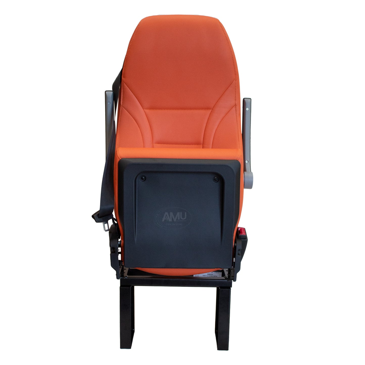 Ambulance Doctor Seat Non-rotatable, orange and black