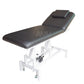 Electrical Medical Examination Couch with headrest in black and white.