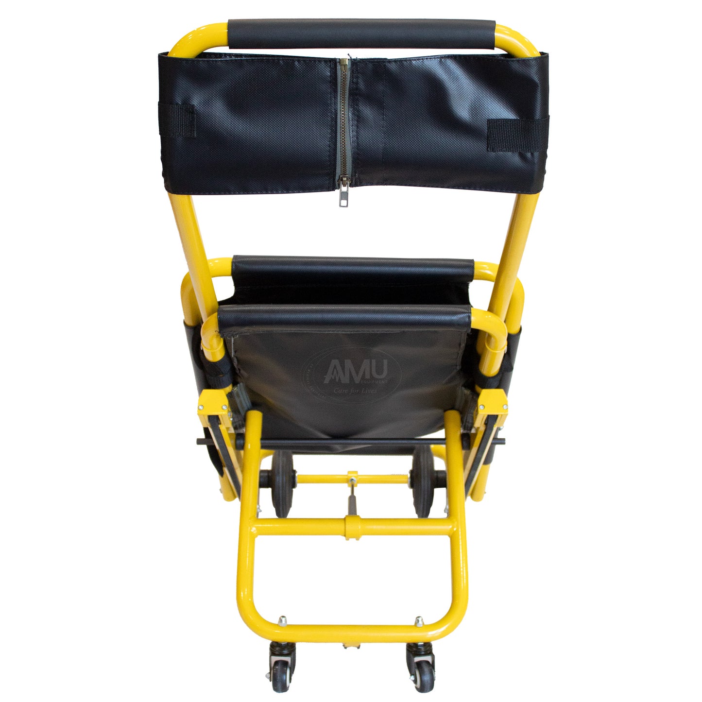 Evacuation Chair emergancy chair, stair chair with weels, yellow and black.