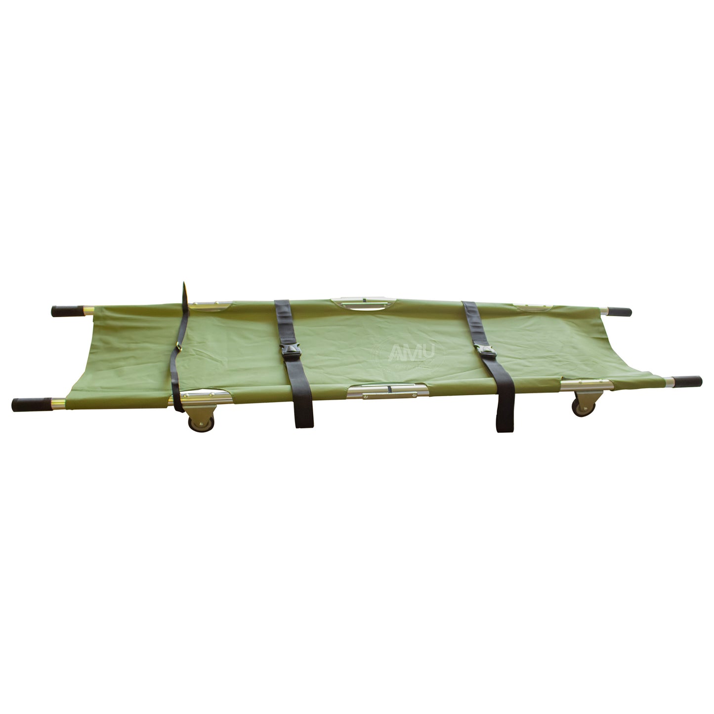 Foldable Stretcher with Wheels,and carry case green