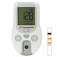 Hemoglobin Test Meter Kit with black case zip closer and test strips