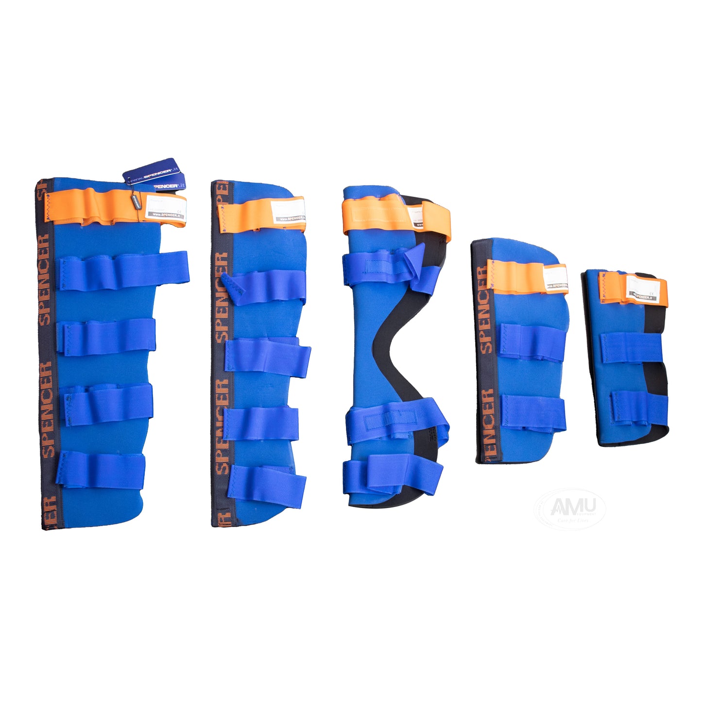 Spencer Rigid Splints with Flexible Internal Structure (BLU SPLINT) with bag