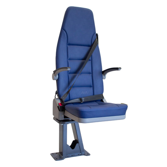 Ambulance Doctor Seat Rotatable Blue and black.