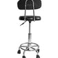 Medical Stool with Backrest and Footing; BLACK.