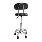 Medical Stool with Backrest and Footing; BLACK.