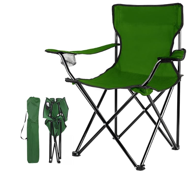 Damei century Portable Camping Chairs Enjoy The Outdoors with a Versatile Folding Chair, Sports Chair, Outdoor Chair & Lawn Chair, Green