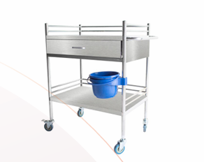 Medical  Stainless Steel Trolley with 1 Drawers