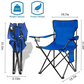 Damei century Portable Camping Chairs Enjoy The Outdoors with a Versatile Folding Chair, Sports Chair, Outdoor Chair & Lawn Chair, with Side Pockets Blue