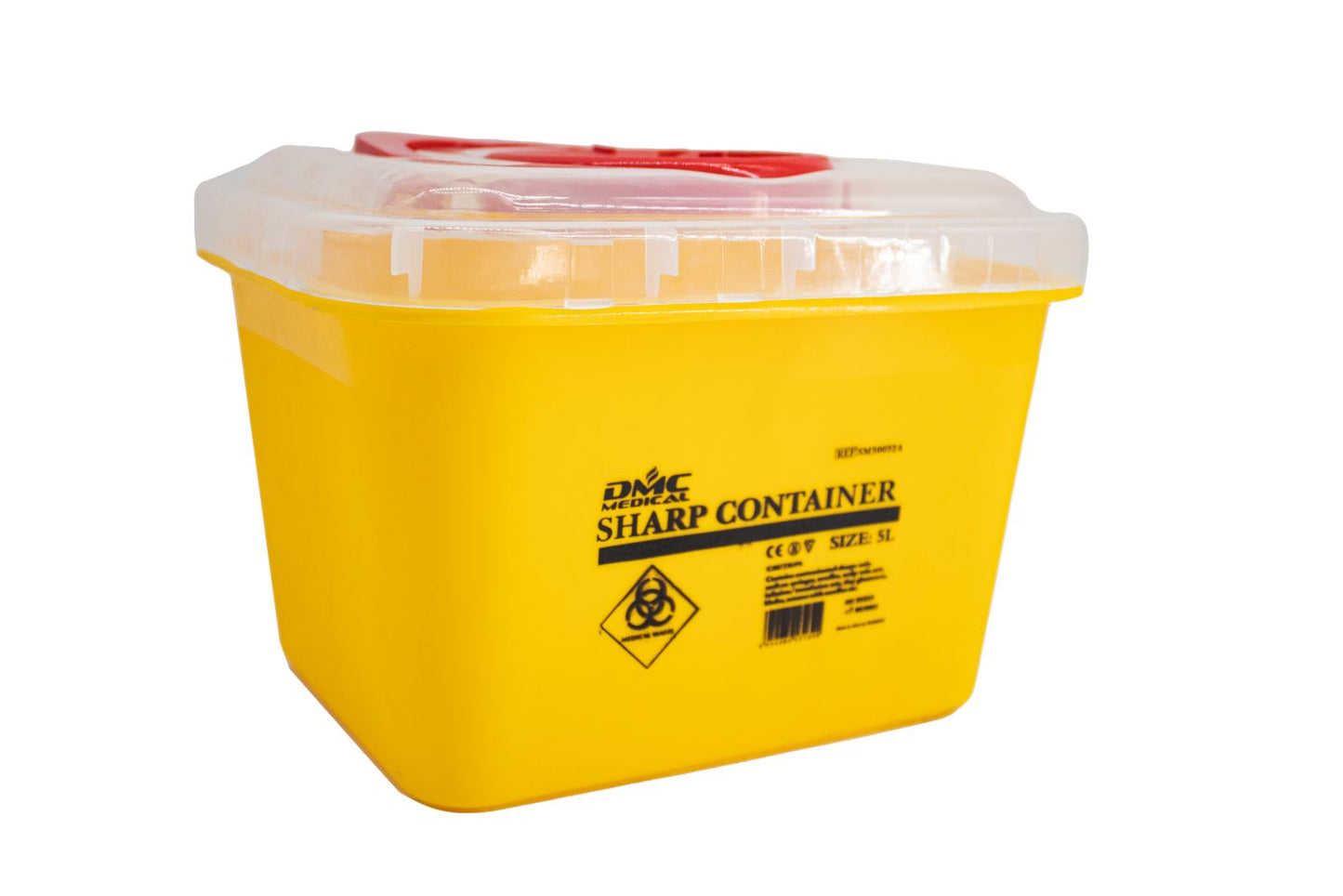 Sharp container Medical Professional Sharps Container, Yellow, Biohazard Waste Disposal Unit, Size 5L