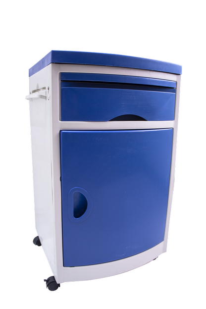 Bedside Cabinet, white and blue