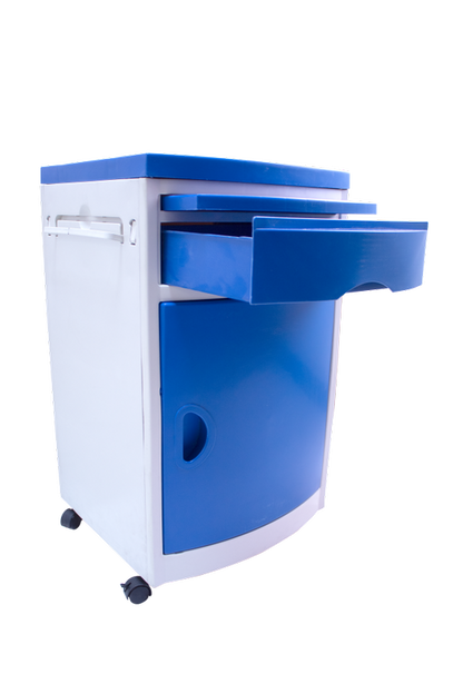 Bedside Cabinet, white and blue