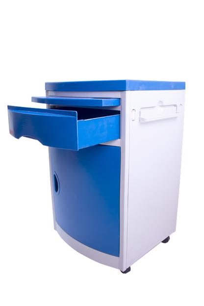 Bedside Cabinet, white and blue