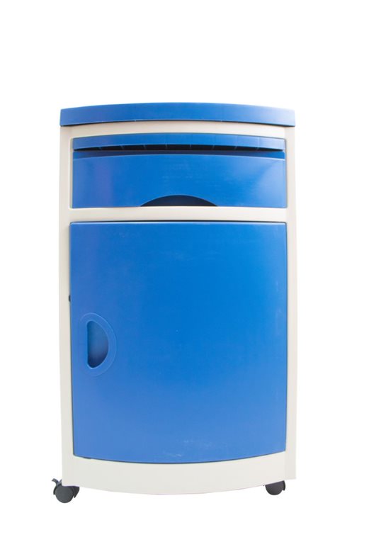 Bedside Cabinet, white and blue