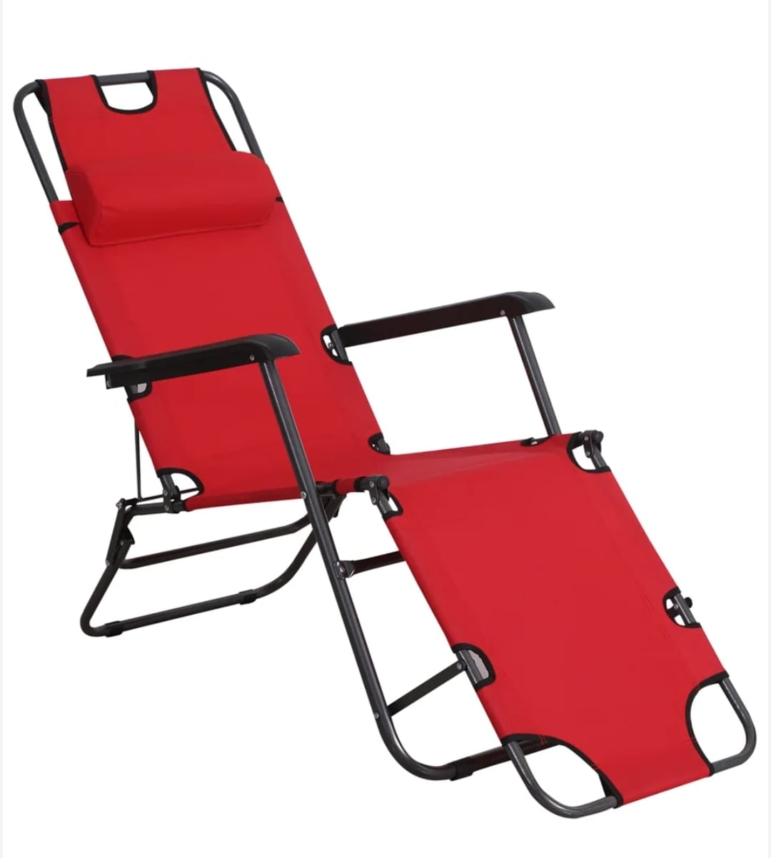 Portable folding Camping Chair in red