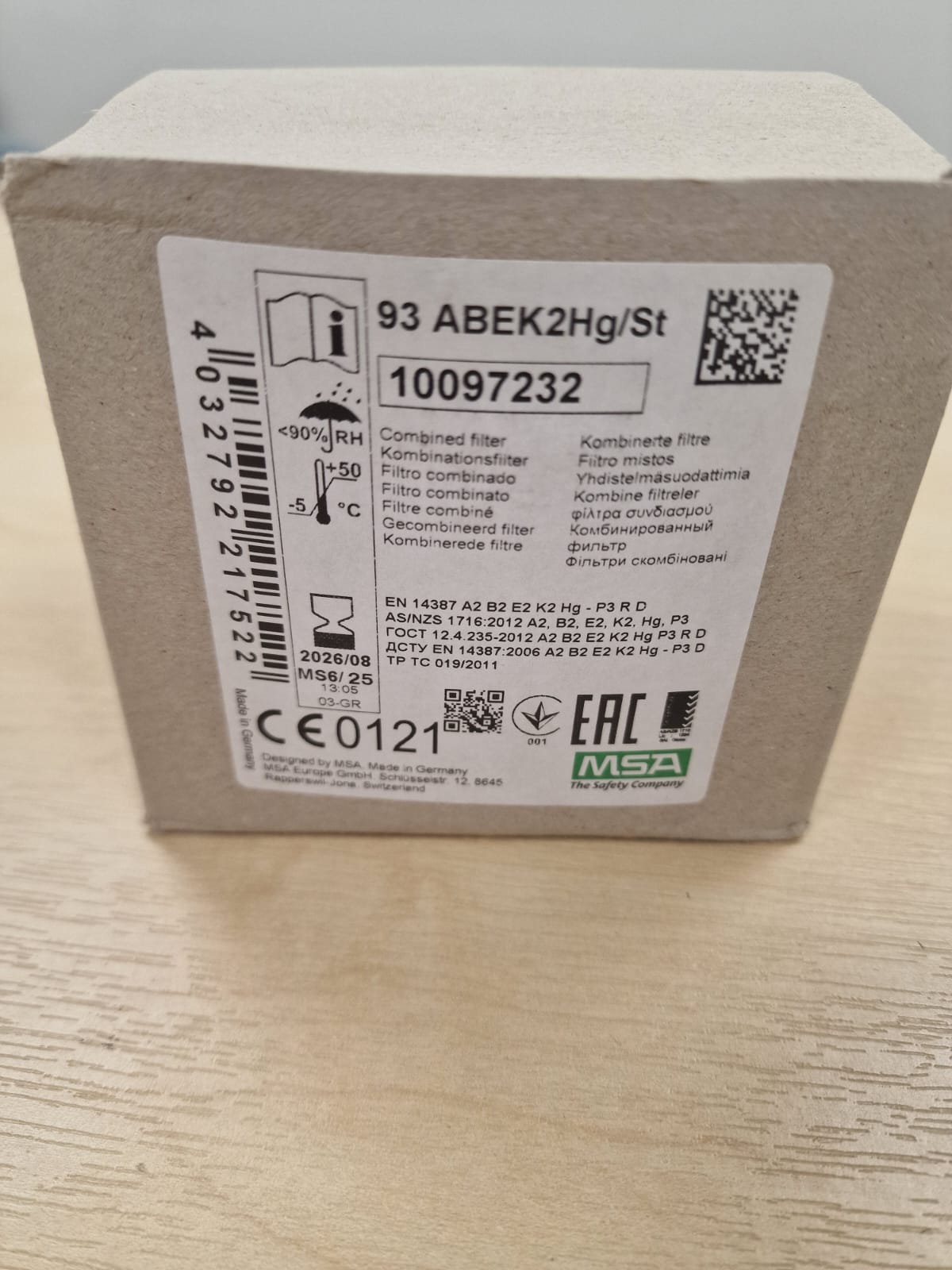 MSA 93 ABEK 2Hg/St 10097232 Filter
