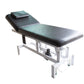 Electrical Medical Examination Couch with headrest in black and white.