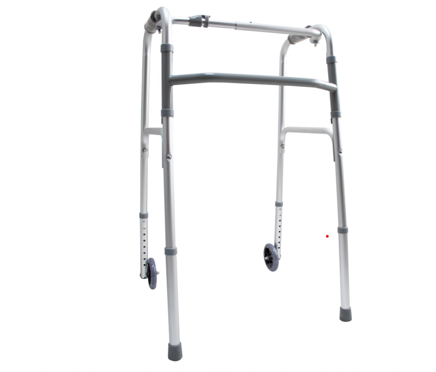 Walking Frame with Wheels, Adjustable Height, Aluminium