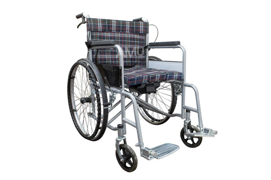 Deluxe Lightweight Folding Wheelchair, with handel brakes, tarten patten.